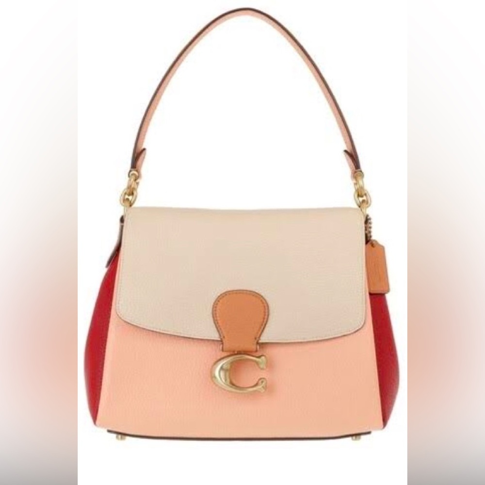 Coach color block handbag